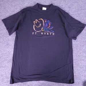 Vintage CYRK Ft. Worth Texas Mens T-Shirt Black 90s Made in USA XL Single Stitch